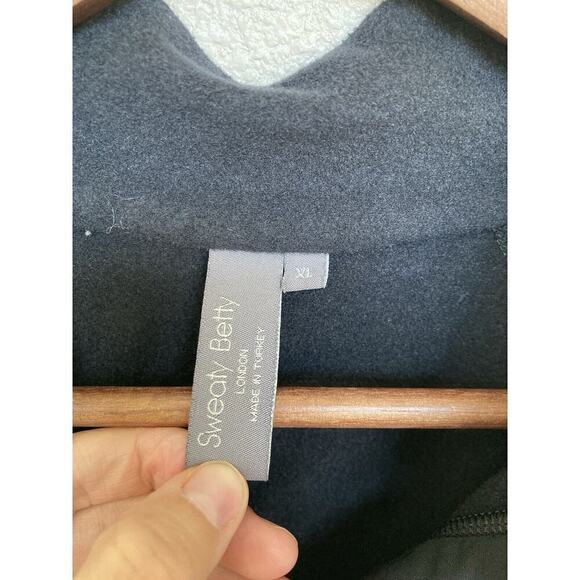 Sweaty Betty womens black quarter zip XL pullover athletic running long sleeve - Picture 3 of 5